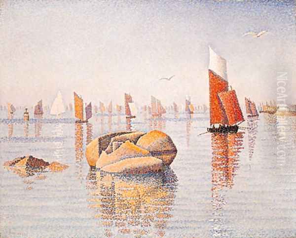 Concarneau. Calme du Matin. Op. 219 (Larghetto) Oil Painting by Paul Signac