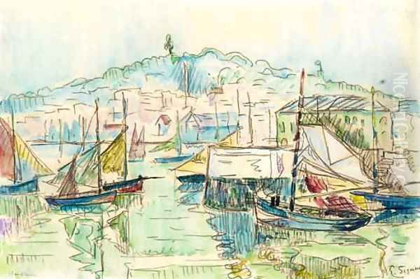 Honfleur Oil Painting by Paul Signac