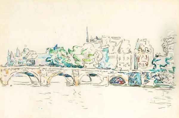 Le pont Neuf, Paris Oil Painting by Paul Signac