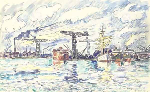 Saint-Nazaire Oil Painting by Paul Signac