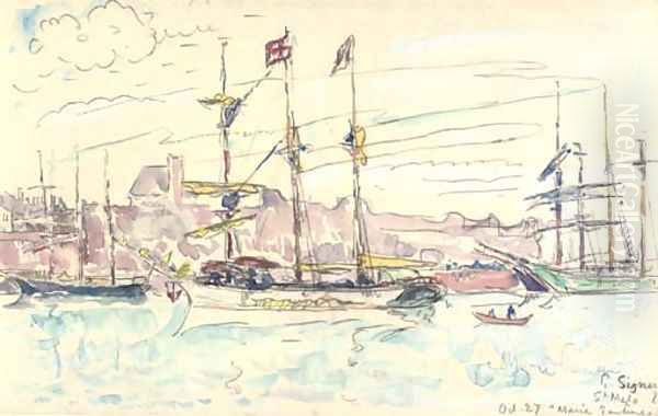 St. Malo Oil Painting by Paul Signac