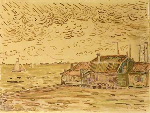 Volendam Oil Painting by Paul Signac