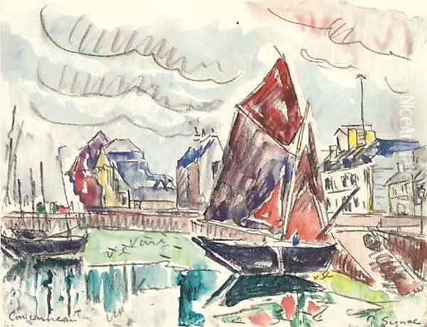 Concarneau 2 Oil Painting by Paul Signac