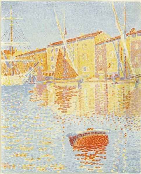 La Bouee (Saint-Tropez Le Port) Oil Painting by Paul Signac