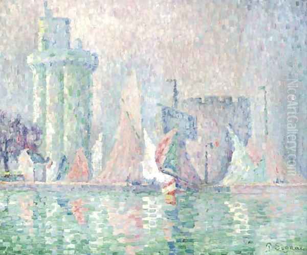 La Rochelle, Le bassin à flots Oil Painting by Paul Signac