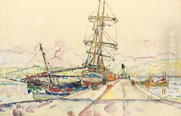 Port d'Ajaccio Oil Painting by Paul Signac