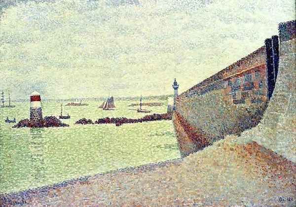 The Pier at Portrieux Oil Painting by Paul Signac