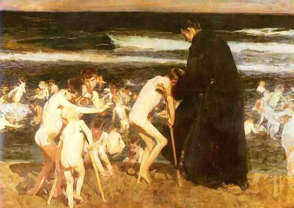 Triste herencia (Sad Inheritance) Oil Painting by Joaquin Sorolla Y Bastida