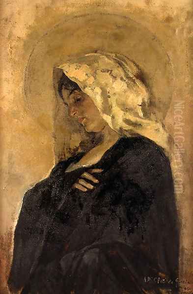 La Virgen María (The Virgin Mary) Oil Painting by Joaquin Sorolla Y Bastida