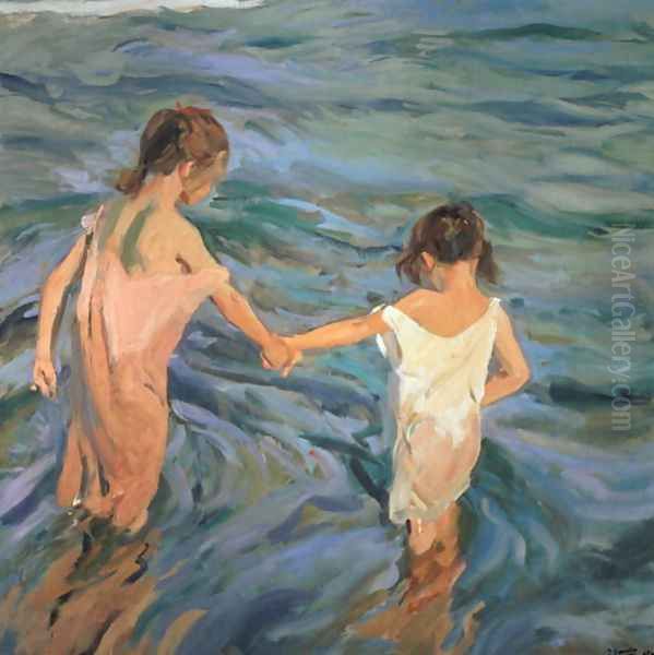 Children in the Sea, 1909 Oil Painting by Joaquin Sorolla Y Bastida