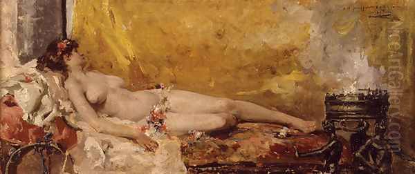 Bacante en reposo (Resting Bacchante) Oil Painting by Joaquin Sorolla Y Bastida