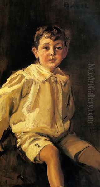 A Portrait of Basil Mundy Oil Painting by Joaquin Sorolla Y Bastida