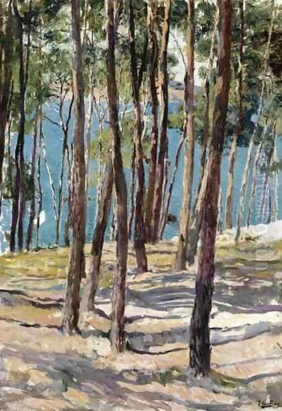 Pine Trees, Galicia (Pinos de Galicia) Oil Painting by Joaquin Sorolla Y Bastida