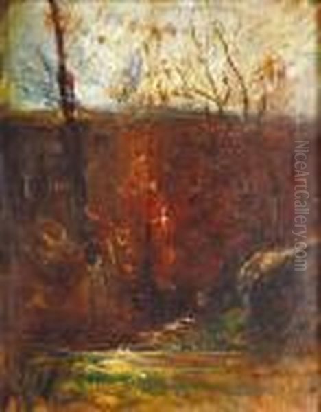 Paysage D'automne Oil Painting by Francois Auguste Ravier