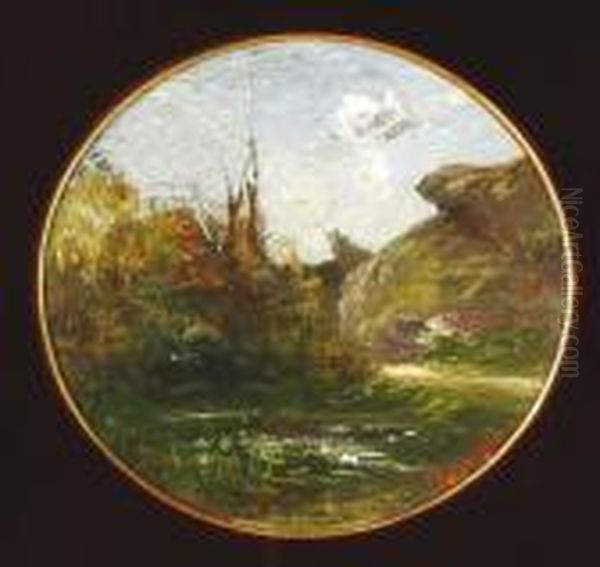 Paysage Rocailleux Oil Painting by Francois Auguste Ravier