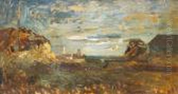 Paysage De Bord De Mer Oil Painting by Francois Auguste Ravier