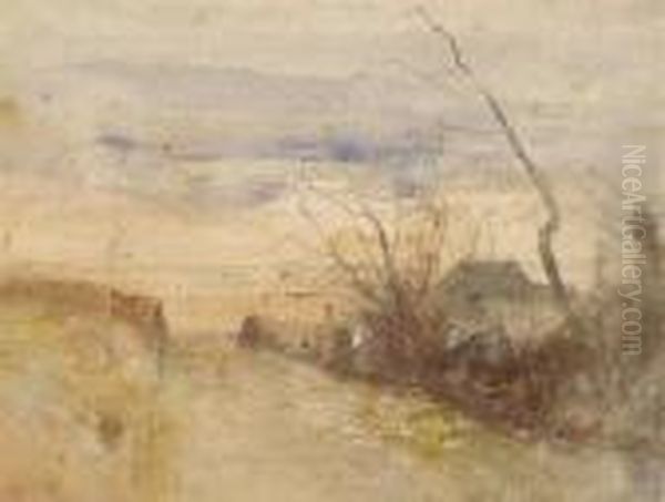 Paysage Au Crepuscule Oil Painting by Francois Auguste Ravier