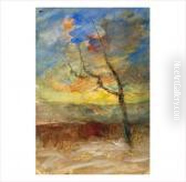 Arbre En Hiver Oil Painting by Francois Auguste Ravier