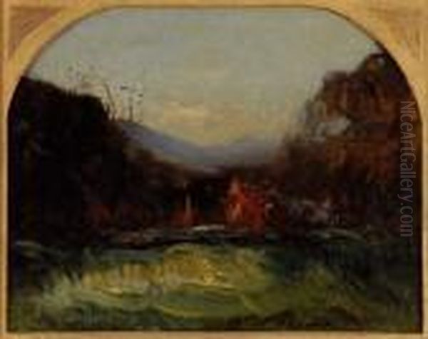  Le Vallon  Oil Painting by Francois Auguste Ravier