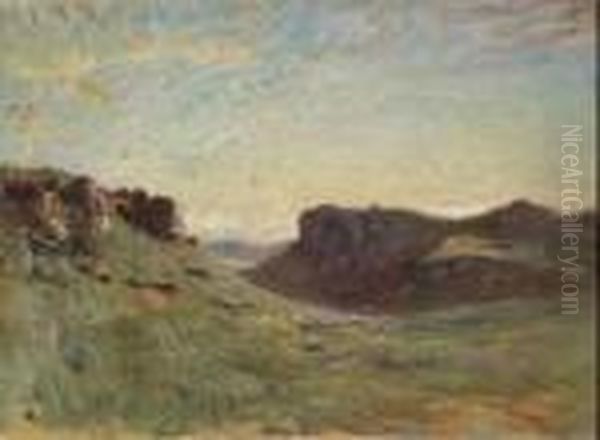 Paesaggio Alpestre Oil Painting by Francois Auguste Ravier