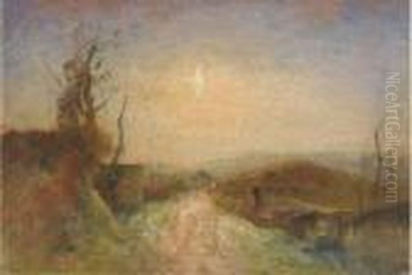 Paysage Ensoleille Oil Painting by Francois Auguste Ravier