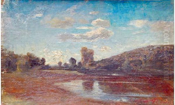 Paysage Au Cours D'eau Oil Painting by Francois Auguste Ravier