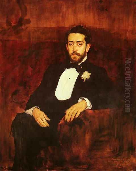 Retrato del abogado Don Silverio de la Torre y Eguia (Portrait of the Laywer Don Silverio de la Torre y Eguia) Oil Painting by Joaquin Sorolla Y Bastida