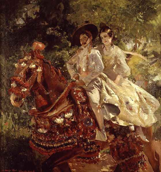 Grupa valenciana Oil Painting by Joaquin Sorolla Y Bastida