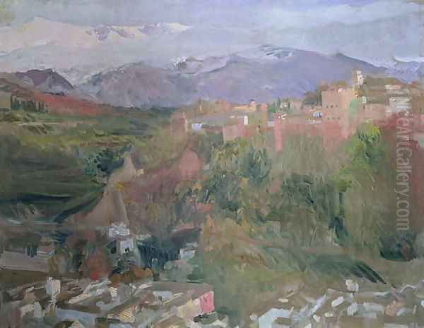 Granada 1920 Oil Painting by Joaquin Sorolla Y Bastida