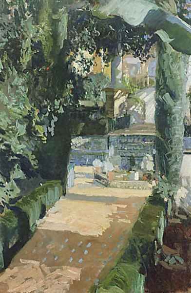 Court of the Dances, Alcázar, Sevilla Oil Painting by Joaquin Sorolla Y Bastida