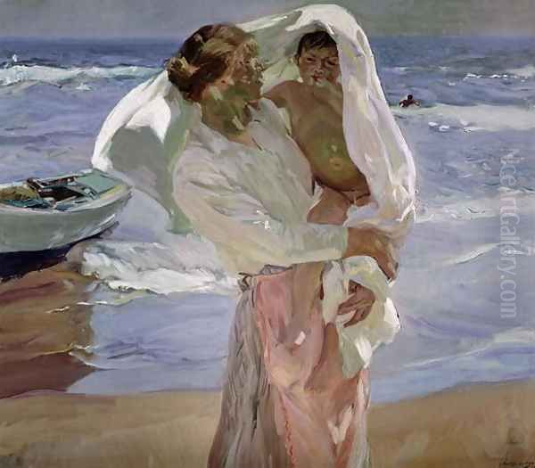 Just Out of the Sea, 1915 Oil Painting by Joaquin Sorolla Y Bastida