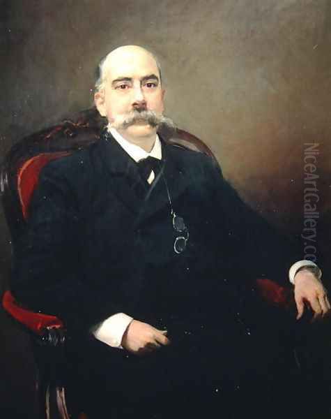 Portrait of Emilio Castelar y Ripoll, Spanish statesman, orator and writer Oil Painting by Joaquin Sorolla Y Bastida