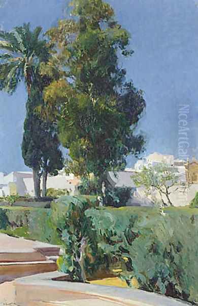 Corner of the Garden, Alcázar, Sevilla Oil Painting by Joaquin Sorolla Y Bastida