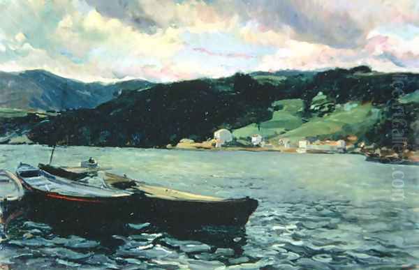 Estuary of the Nalon, Asturias Oil Painting by Joaquin Sorolla Y Bastida