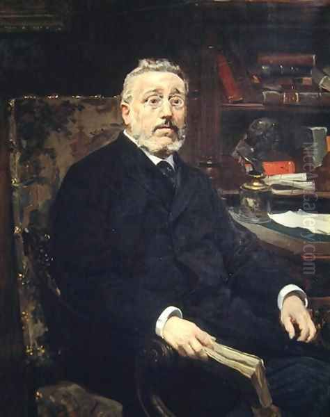 Portrait of Cristino Martos, Spanish politician Oil Painting by Joaquin Sorolla Y Bastida