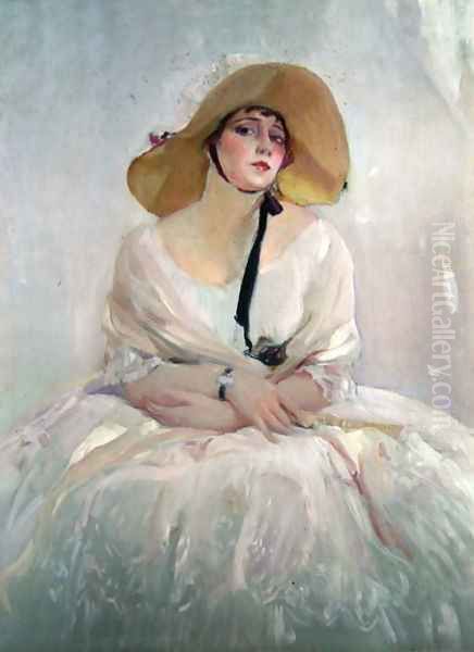 Portrait of Raquel Meller (1888-1962) Oil Painting by Joaquin Sorolla Y Bastida