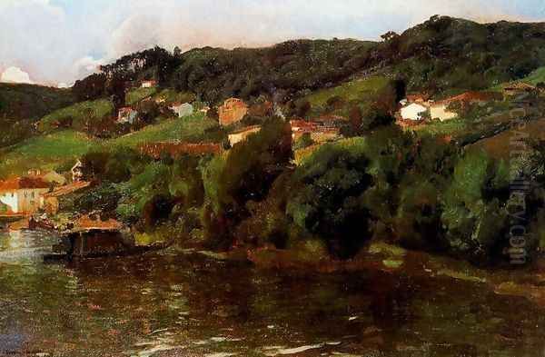 Asturian landscape Oil Painting by Joaquin Sorolla Y Bastida