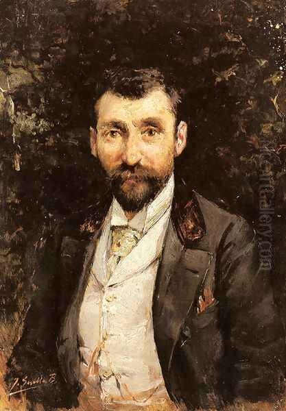 Portrait of a Gentleman Oil Painting by Joaquin Sorolla Y Bastida