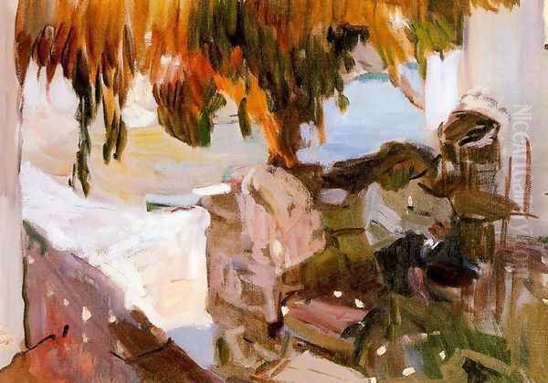 Ibiza house (1919) Oil Painting by Joaquin Sorolla Y Bastida