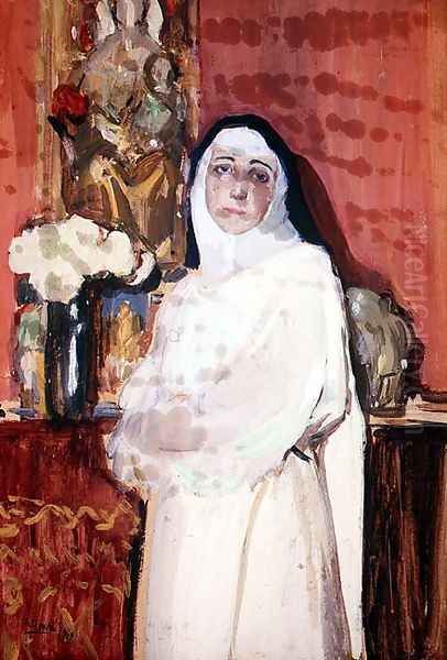 Nun in an interior Oil Painting by Joaquin Sorolla Y Bastida