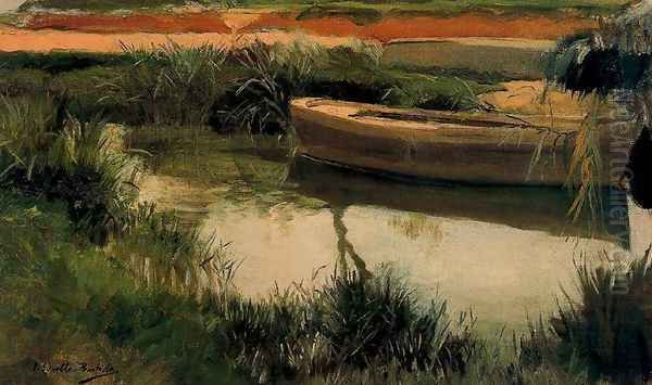 Boat on the Albufera Oil Painting by Joaquin Sorolla Y Bastida