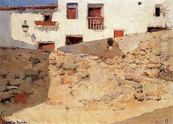 Buñol street Oil Painting by Joaquin Sorolla Y Bastida