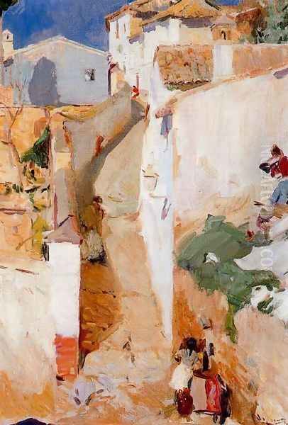 Street of Granada Oil Painting by Joaquin Sorolla Y Bastida