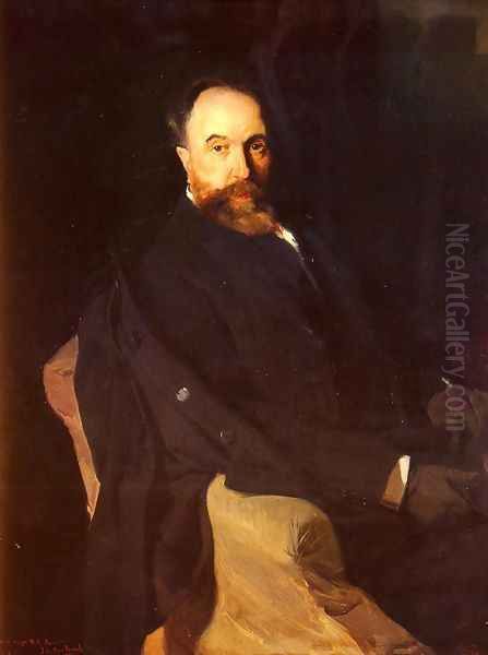 Retrato de Don Aureliano de Beruete (Portrait of Don Aureliano de Beruete) Oil Painting by Joaquin Sorolla Y Bastida