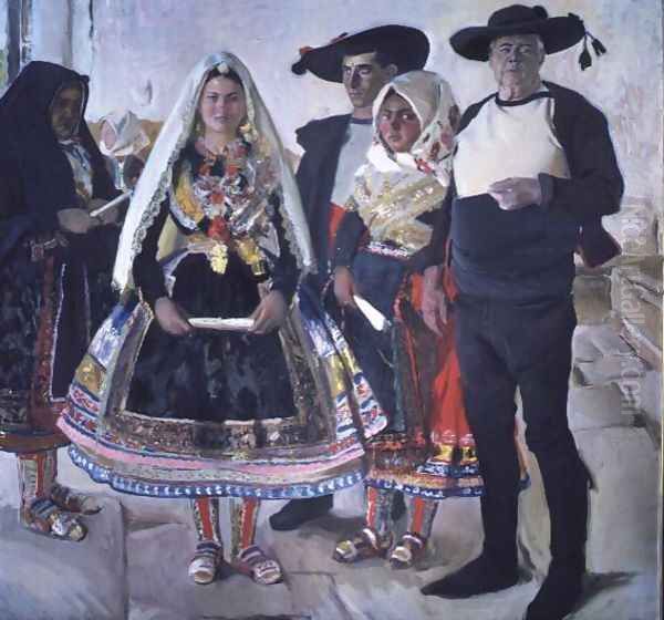 Typical Lagarterans 1912 Oil Painting by Joaquin Sorolla Y Bastida