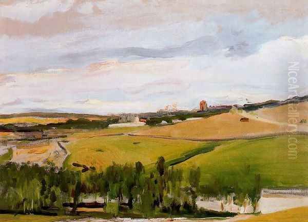 Landscape study Oil Painting by Joaquin Sorolla Y Bastida