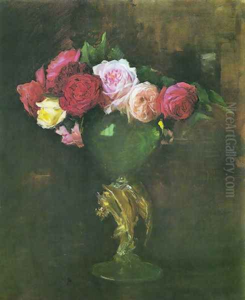 Roses Oil Painting by Joaquin Sorolla Y Bastida