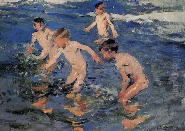 The bath Oil Painting by Joaquin Sorolla Y Bastida