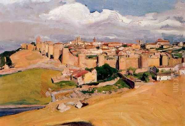 View of Avila Oil Painting by Joaquin Sorolla Y Bastida