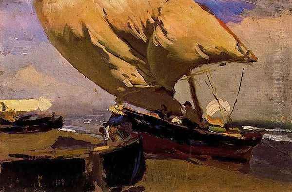 Drag of the bou Oil Painting by Joaquin Sorolla Y Bastida